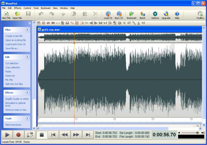 Nch software audio editor